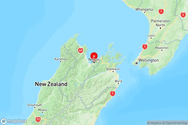 Nelson, Nelson Region Map