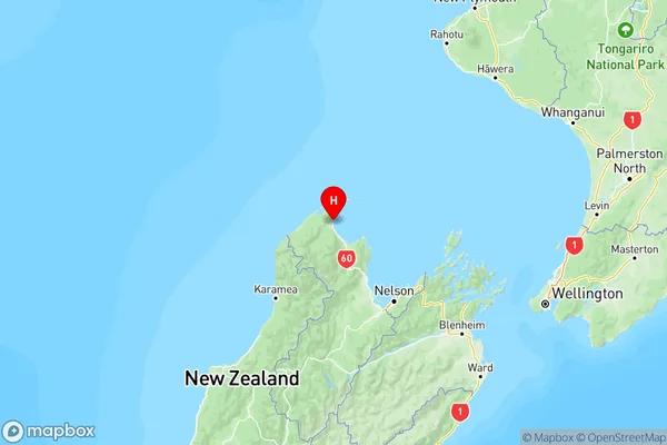 Collingwood, Tasman Region Map