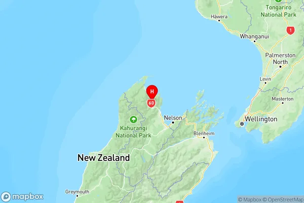 East Takaka, Tasman Region Map