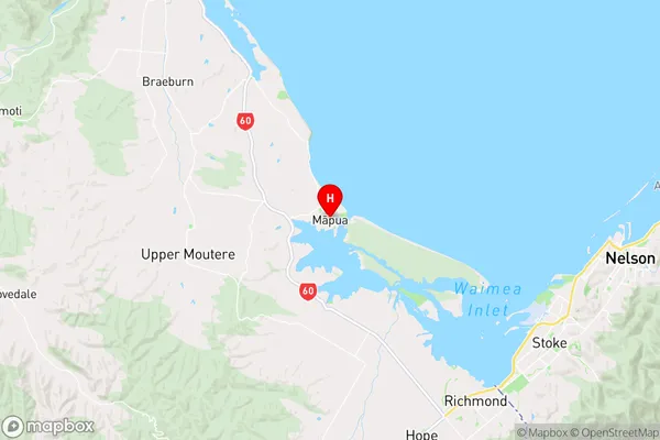 Mapua, Tasman Region Map