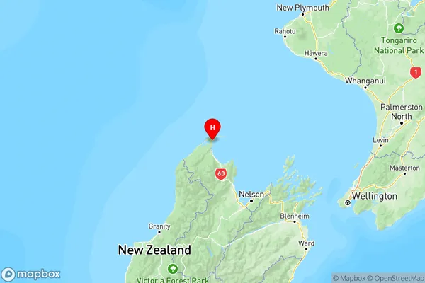 Pakawau, Tasman Region Map