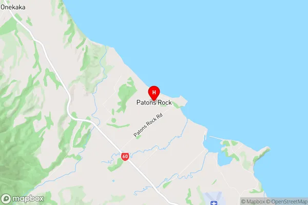 Patons Rock, Tasman Region Map