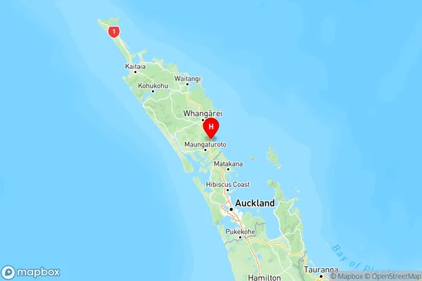 Waipu, Northland Region Map