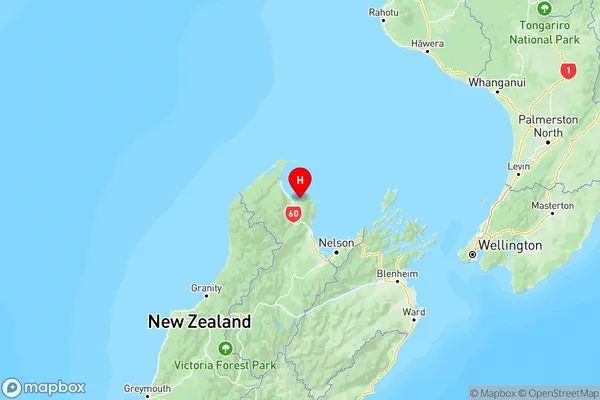 Pohara, Tasman Region Map