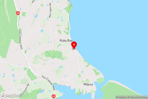 Ruby Bay, Tasman Region Map