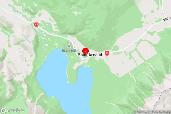 St Arnaud, Tasman Region Map