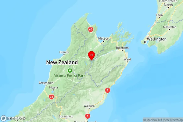 St Arnaud, Tasman Region Map