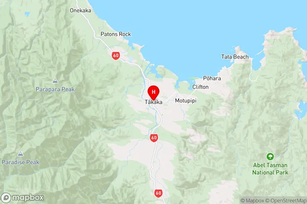 Takaka, Tasman Region Map