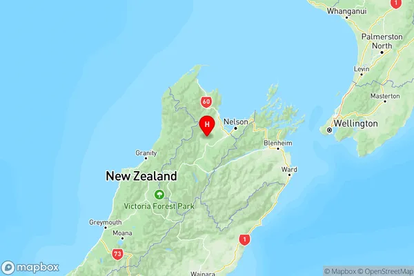 Tapawera, Tasman Region Map