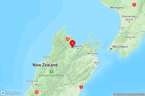 Upper Moutere, Tasman Region Map