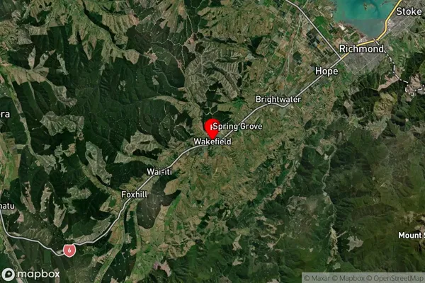 Wakefield, Tasman Satellite Map