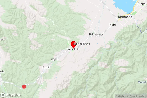 Wakefield, Tasman Region Map