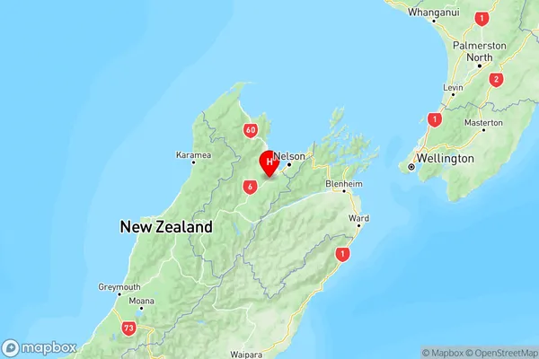 Wakefield, Tasman Region Map