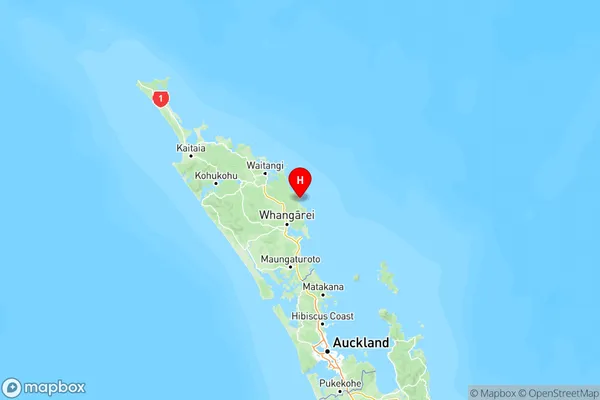 Whananaki, Northland Region Map