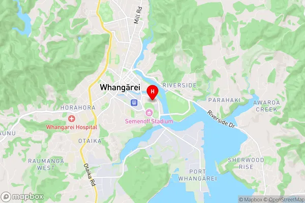 Whangarei Central, Northland Region Map