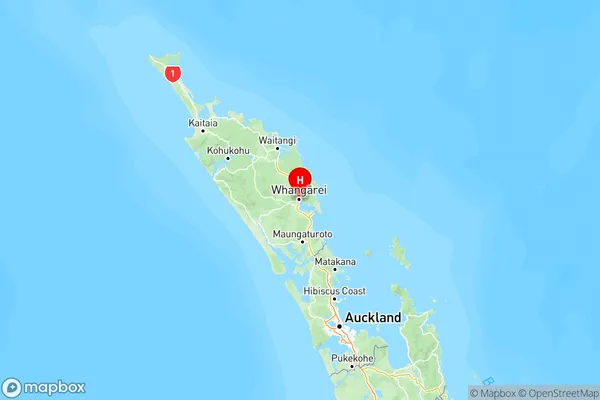 Whangarei Central, Northland Region Map