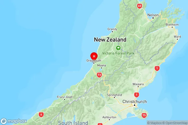 Cobden, West Coast Region Map