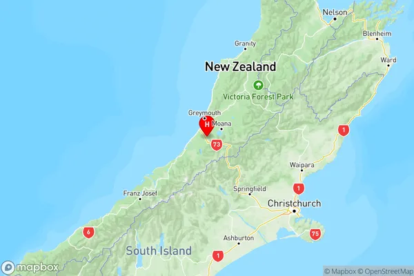 Hohonu, West Coast Region Map