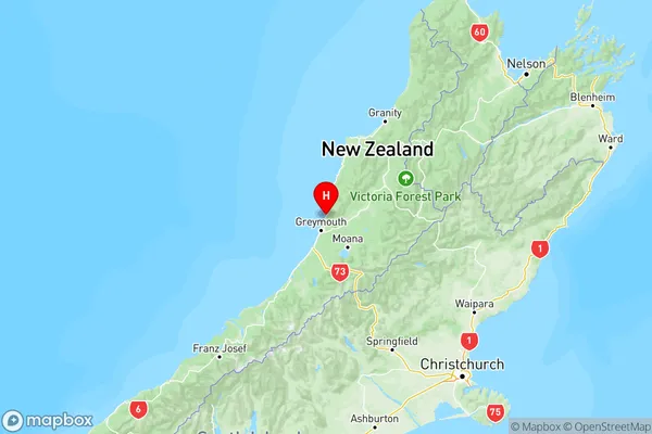 Nine Mile, West Coast Region Map