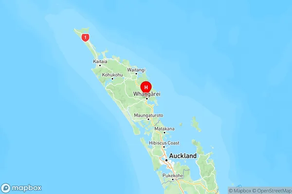 Whau Valley, Northland Region Map