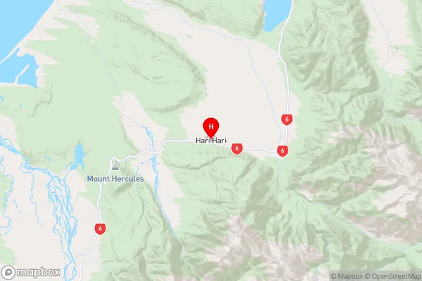 Harihari, West Coast Region Map