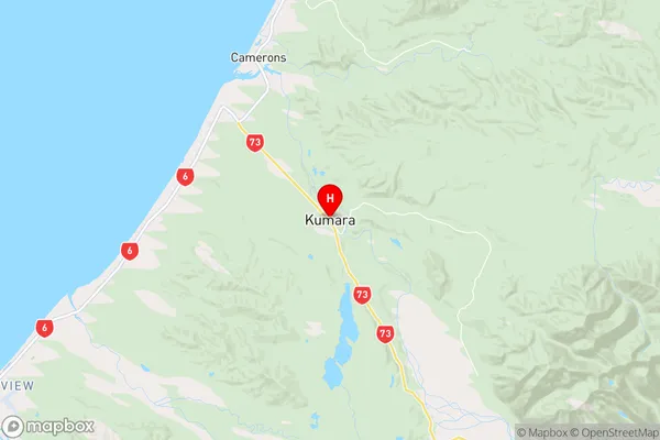 Kumara, West Coast Region Map