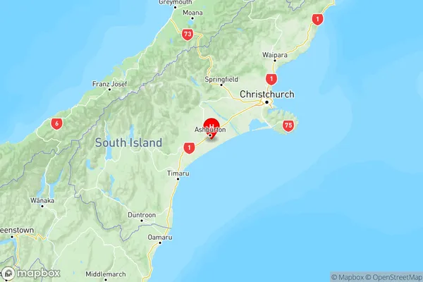 Huntingdon/Lake Hood, Canterbury Region Map