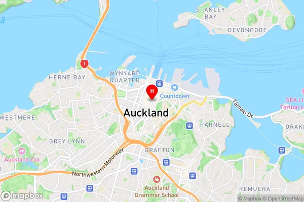 Auckland Cbd, Auckland Region Map