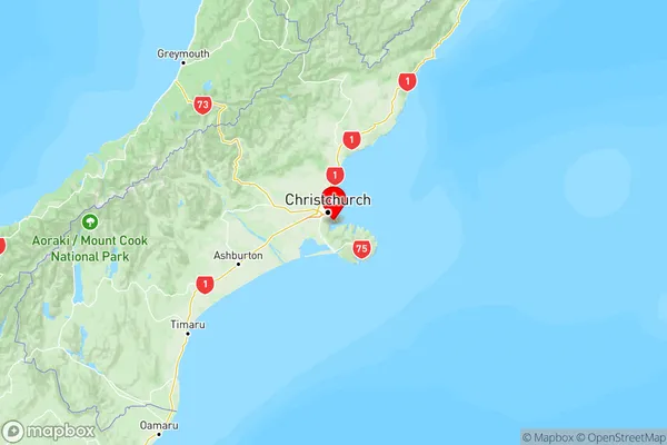 Cass Bay, Canterbury Region Map