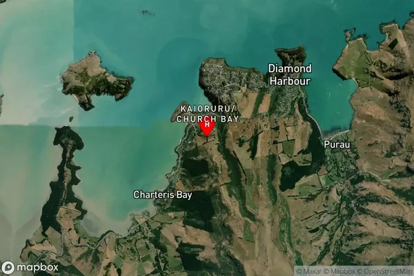 Charteris Bay, Canterbury Satellite Map