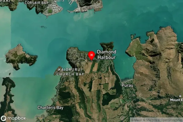 Diamond Harbour, Canterbury Satellite Map