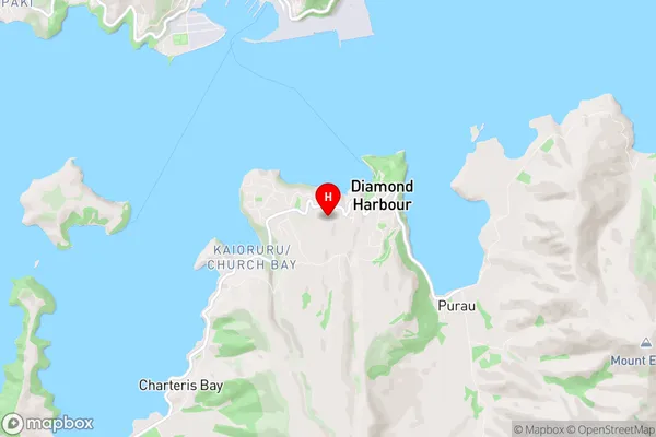 Diamond Harbour, Canterbury Region Map