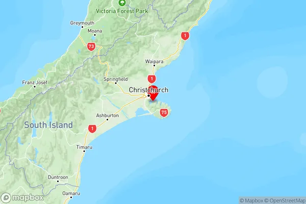 Diamond Harbour, Canterbury Region Map