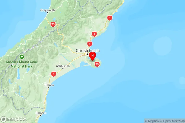 Little River, Canterbury Region Map