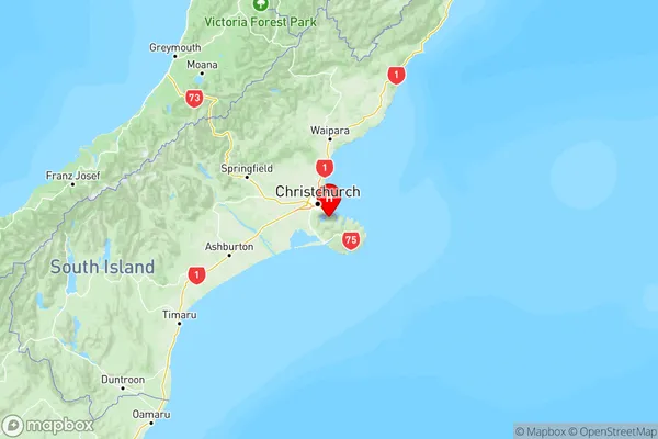 Purau, Canterbury Region Map