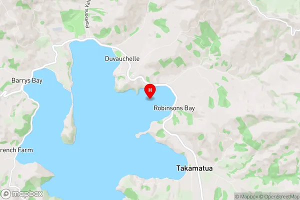 Robinsons Bay, Canterbury Region Map