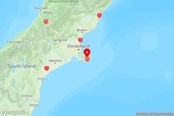 Robinsons Bay, Canterbury Region Map