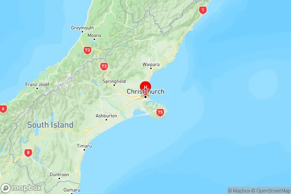 Banks Peninsula, Canterbury Region Map