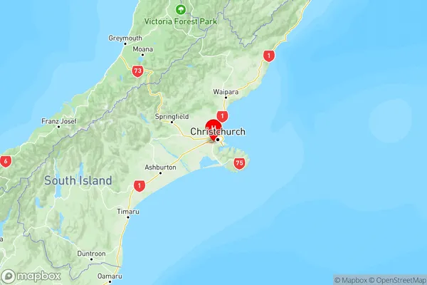 Aidanfield, Canterbury Region Map