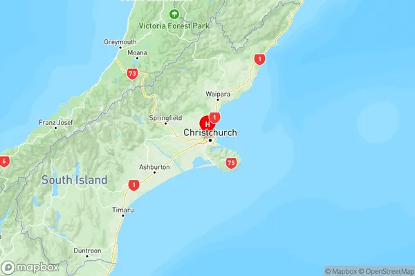 Bryndwr, Canterbury Region Map