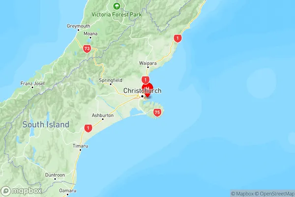 Clifton, Canterbury Region Map