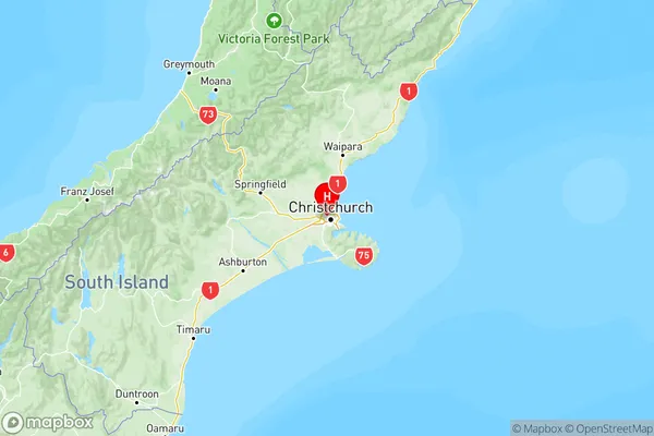 Fendalton, Canterbury Region Map