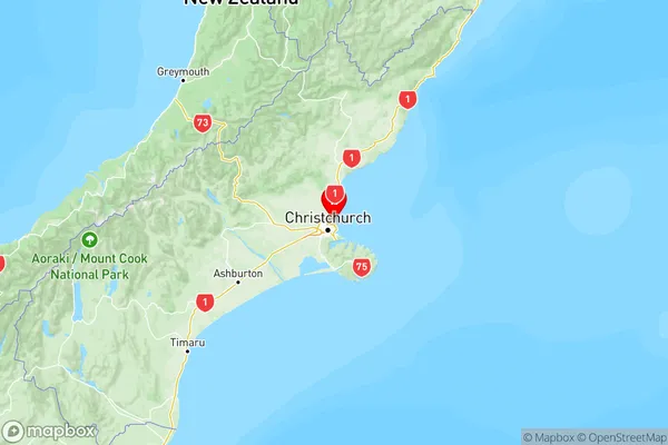Parklands, Canterbury Region Map