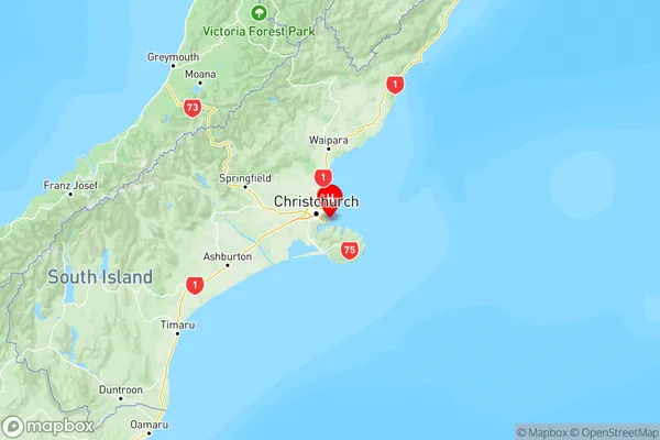 Scarborough, Canterbury Region Map