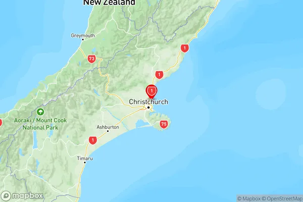 Spencerville, Canterbury Region Map