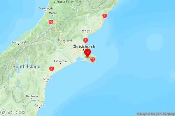 Styx, Canterbury Region Map