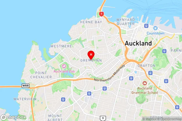 Grey Lynn, Auckland Region Map