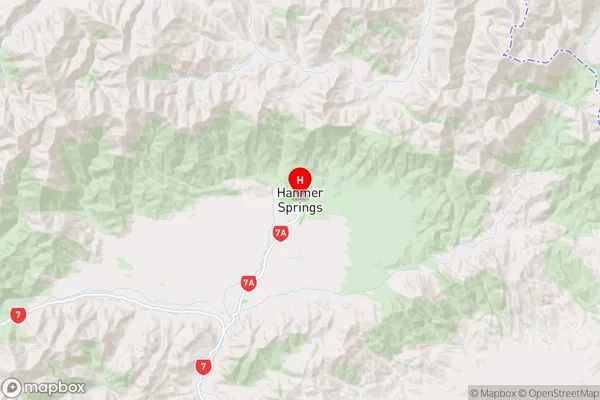 Hanmer Springs, Canterbury Region Map