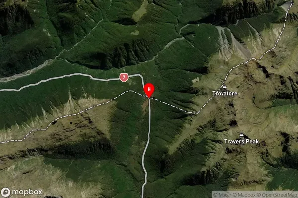 Lewis Pass, Canterbury Satellite Map