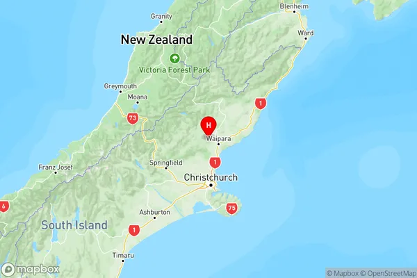 MacDonald Downs, Canterbury Region Map